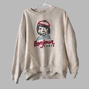Zara Embroidered Paris Sweatshirt